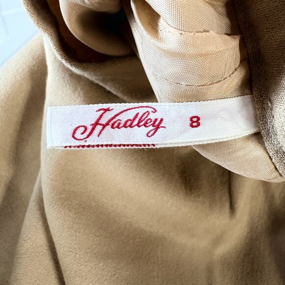 Vintage Hadley Wool Skirt Womens Size 8 Tan Khaki Midi School High Waist 24 - Picture 6 of 8